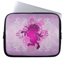 Urban Pink Fantasy Scroll Unicorn Laptop Sleeve
