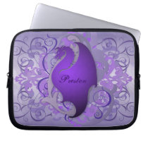 Urban Purple Fantasy Scroll Dragon Laptop Sleeve