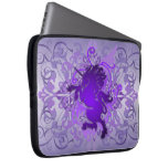 Urban Purple Fantasy Scroll Unicorn Laptop Sleeve