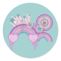 Urban Rainbow Stars and Spirals stickers by doonidesigns Urban Rainbow Stars and Spirals stickers