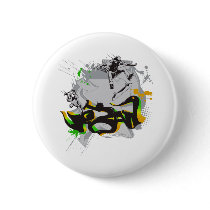 urban skateboard graffiti pin