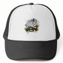 urban skateboard graffiti trucker hat