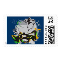 urban skateboard graffiti stamps
