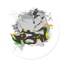 urban skateboard graffiti stickers