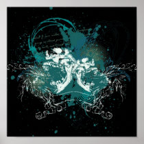 Urban Skull Splatter posters