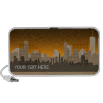 Urban Sprawl distressed Doodle speaker (yellow) speakers