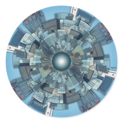 Urban Sprawl Round Sticker by flyingdisc