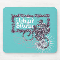 Urban Storm Biking T-shirts and Gifts Mouse Pads