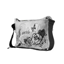 Urban Sugar Skull Dia De Los Muertes Bag rickshaw messenger bags
