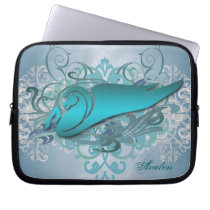 Urban Teal Fantasy Pegasus Laptop Sleeve