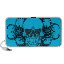 Urban tribal skull travelling speakers