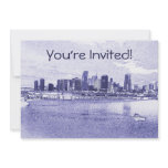 Urban Waterfront Skyline Invitation or Announcemen