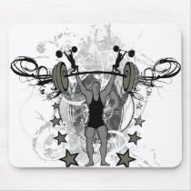 Urban Weightlifter Illustration mousepads by jfarrell12 Urban Weightlifter Illustration mousepads