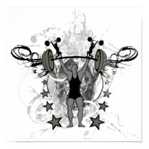 Urban Weightlifter Illustration posters