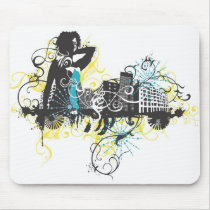 Urban woman Mousepad by coconutpie Urban woman Mousepad