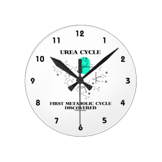 Urea Cycle First Metabolic Cycle Discovered Round Wallclocks