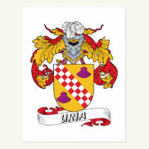 Uria Family Crest Postcard
