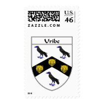 Uribe Coat of Arms/Family Crest postage by NameGame Uribe Coat of Arms/Family Crest postage