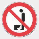 Urinating while standing is forbidden Sticker