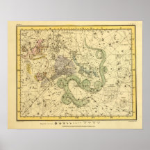 Ursa Minor, Cassiopeia, Tarandus, Cepheus Print