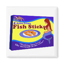 Ursula's Fish Sticks Magnet by albinopygmy Ursula's Fish Sticks Magnet
