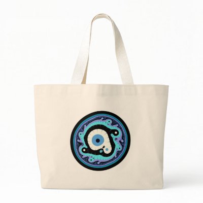 Uru Native Fractal - Blue Canvas Bags by 011art