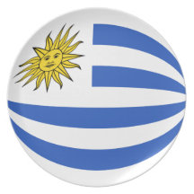 Uruguay Fisheye Flag Plate
