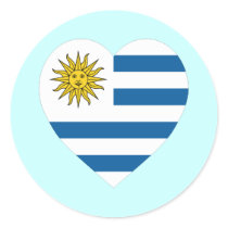 Uruguay Flag Heart stickers