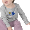 Uruguay Flag Heart T-Shirt by FlagAndMap Uruguay Flag Heart T-Shirt
