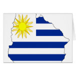 Uruguay flag map card