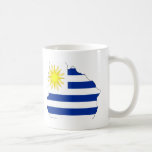 Uruguay flag map coffee mug