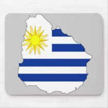 Uruguay flag map mousepads by FlagStore Uruguay flag map mousepads