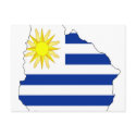 Uruguay flag map postcards