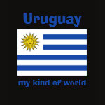 Uruguay Flag Map Text Ladies Baby Doll