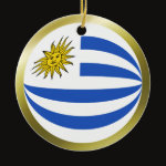 Uruguay Fisheye Flag Ornament