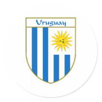 Uruguay Flag Shield stickers