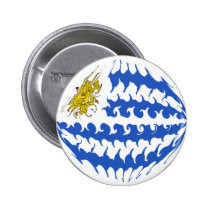 Uruguay Gnarly Flag buttons