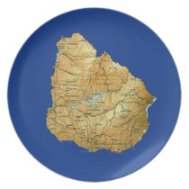 Uruguay Map Plate