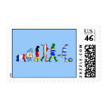 Uruguay soccer football Evolution futboll gifts Postage Stamp