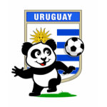This adorable little panda is too cute! He's featured in front of a large flag from Uruguay and ready to play football and score some goals. This cute design is perfect for football players and soccer fans! You can totally customize this gift! Change the color, move the design around, add your own text or images -- make it your own!
