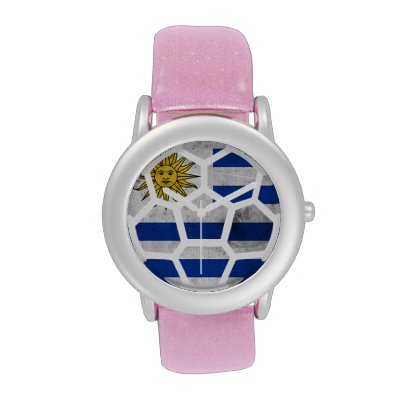 Uruguay Kid's Pink Glitter Strap Watch
