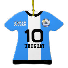 Uruguay World Cup Soccer Jersey Ornament ornament