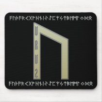 Uruz Rune gold Mousepad