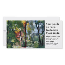 Ury impressionist painting morning sun landscape photo card template
