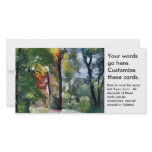 Ury impressionist painting morning sun landscape photo card template
