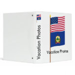 US 15-star flag on pole with Vermont binders