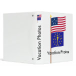 US 20-star Great Star flag on pole with Indiana 3 Ring Binders