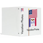 US 29-star flag on pole with Iowa binders