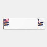 US 38-star flag on pole with Colorado Bumper Stickers