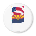 US 48-star Whipple flag on pole with Arizona Magnets